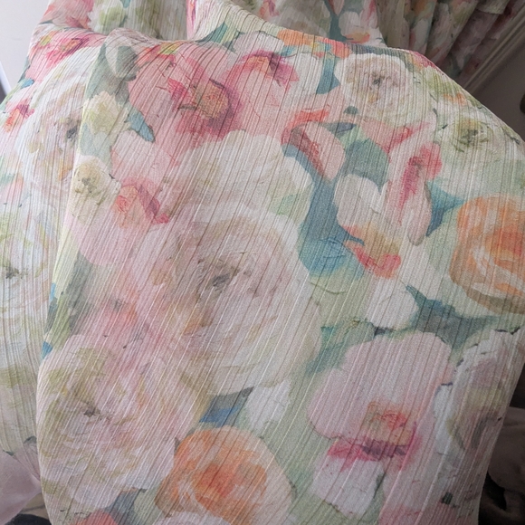 Astr Floral Ruffle Maxi Dress in Soft Pastels - Picture 8 of 9